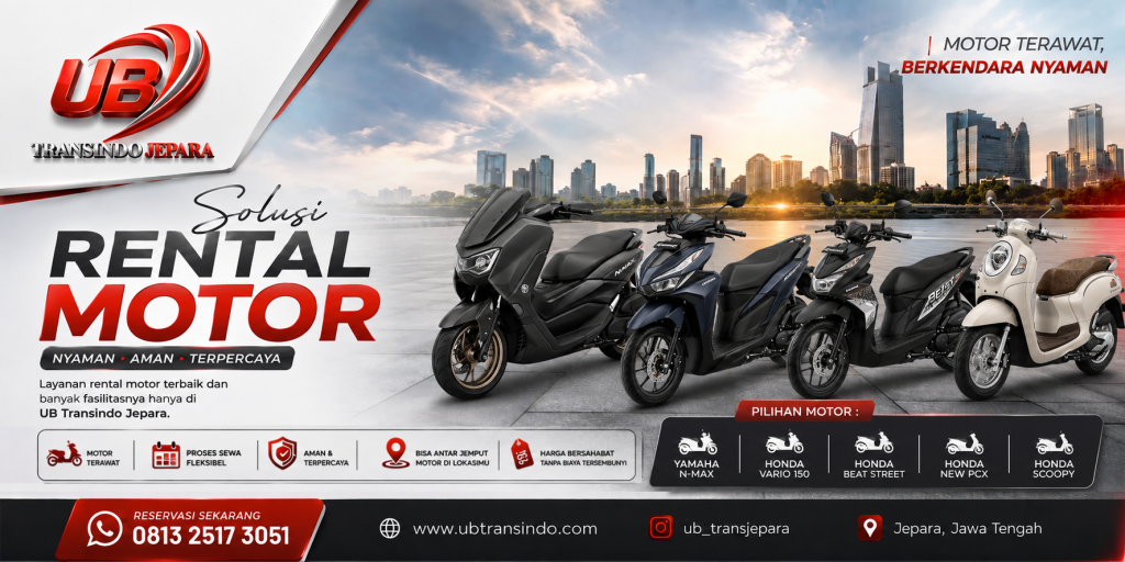Pusat Sewa Motor Terlengkap Di Kota Jepara | UB Transindo Jepara
