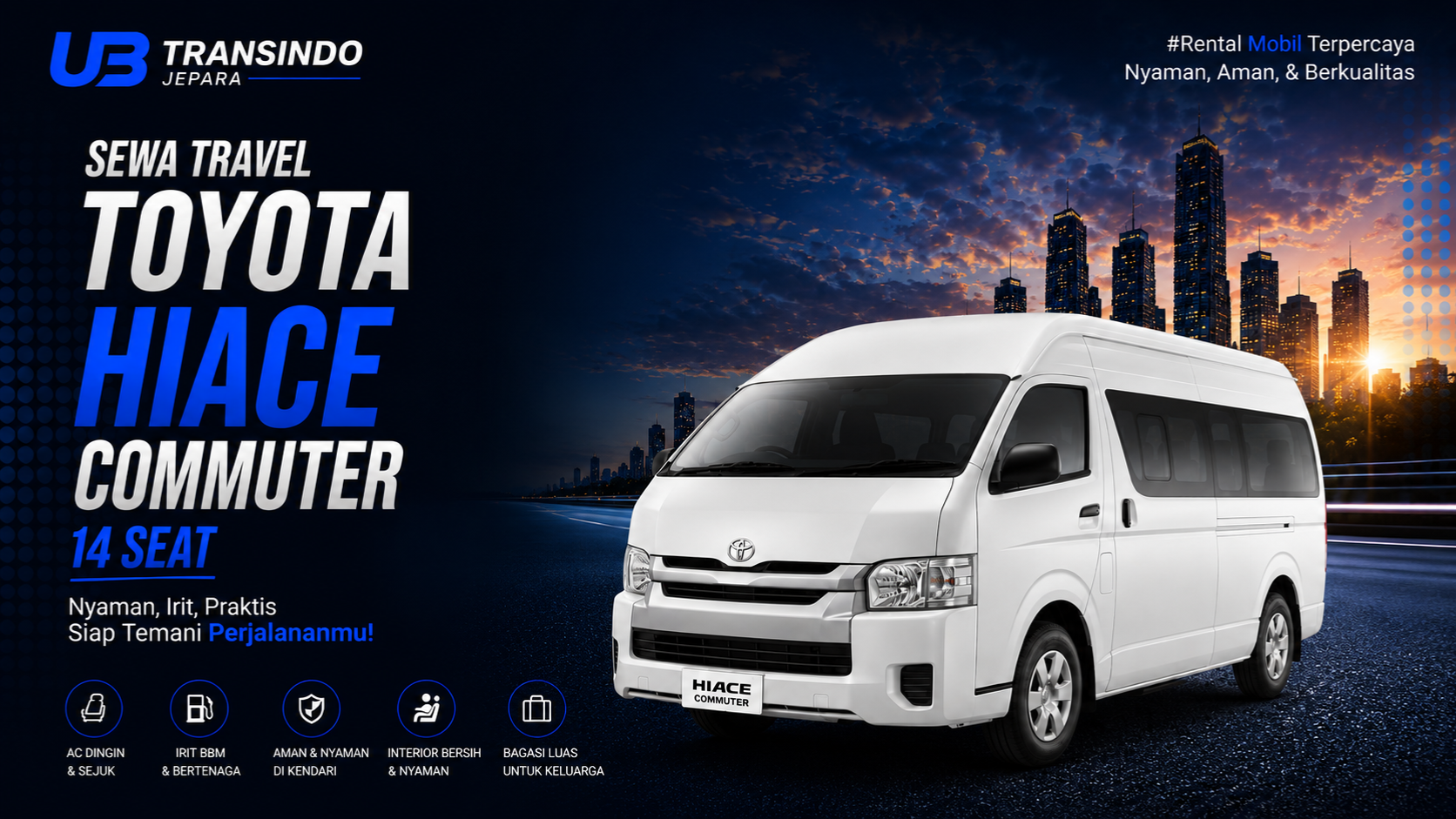 Rental Travel Hiace Commuter Di Jepara | UB Transindo Jepara