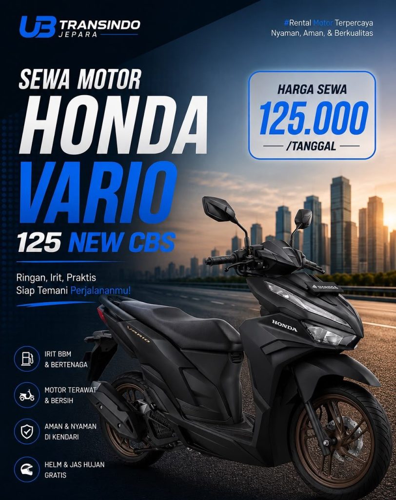 Sewa Motor Di Jepara Honda New Vario 125 | UB Transindo Jepara