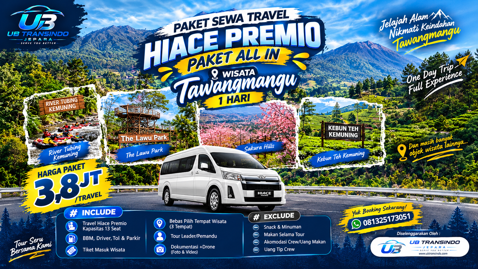 Paket Sewa Travel Hiace Premio Ke Tawangmangu